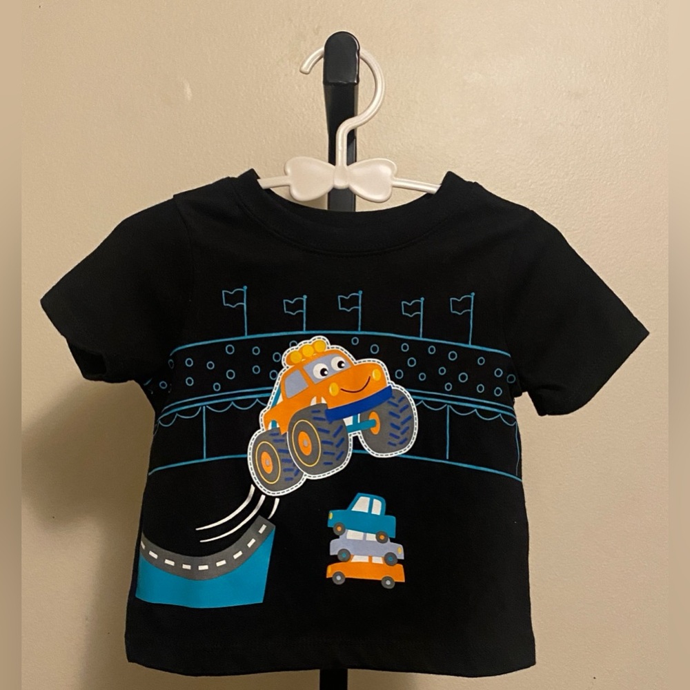Garanimals Derby - Orange Truck and Tractor Baby T-Shirt - 6-9 Months